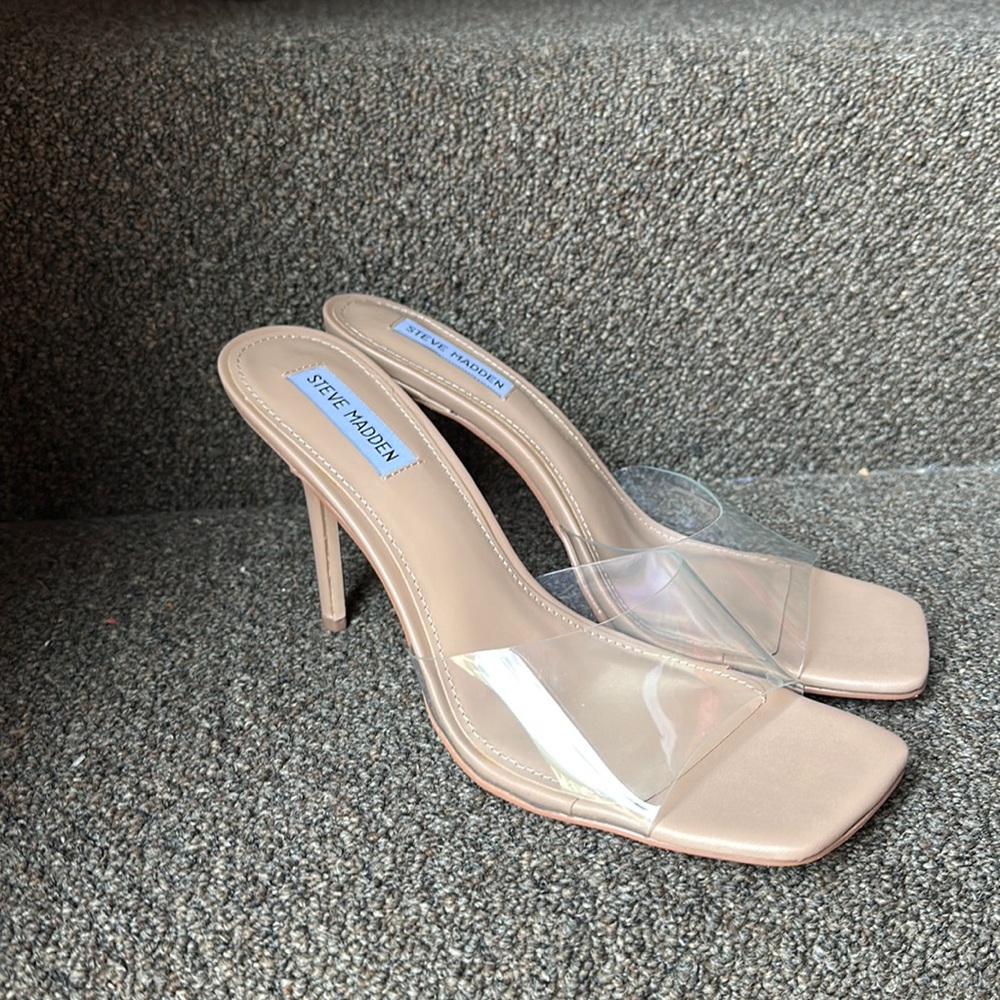 Steve Madden clear heels